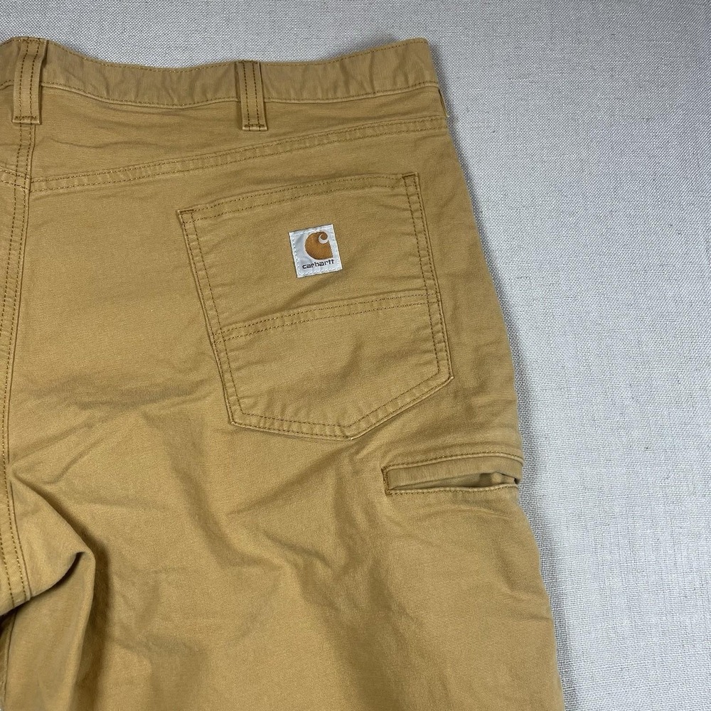 Carhartt Rugged Flex Relaxed Fit Canvas Work Pants Mens 44x30 Khaki‎ Ripstop - Picture 9 of 12